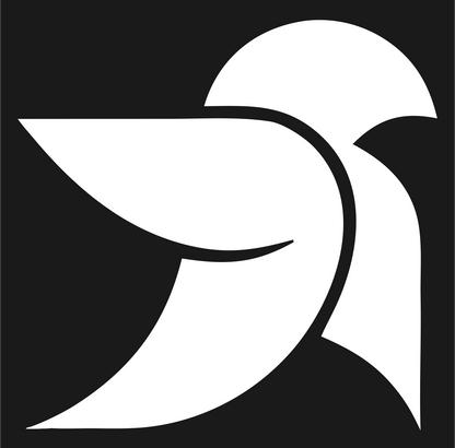 Flying Dove Profile Logo #1a1a1a/#ffffff