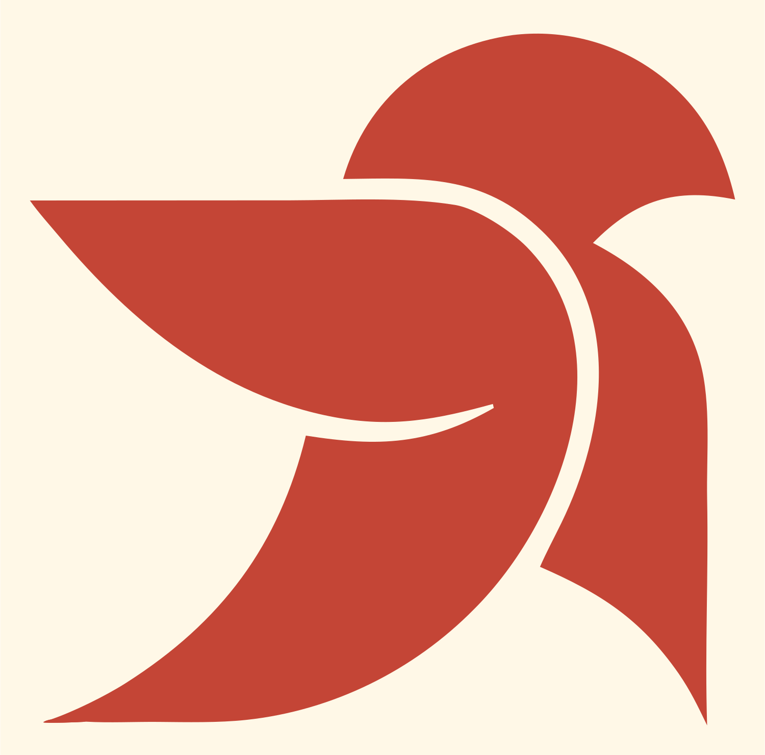 Flying Dove Profile Logo #fff8e7/#c44536