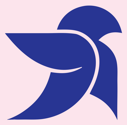 Flying Dove Profile Logo #fce4ec/#283593