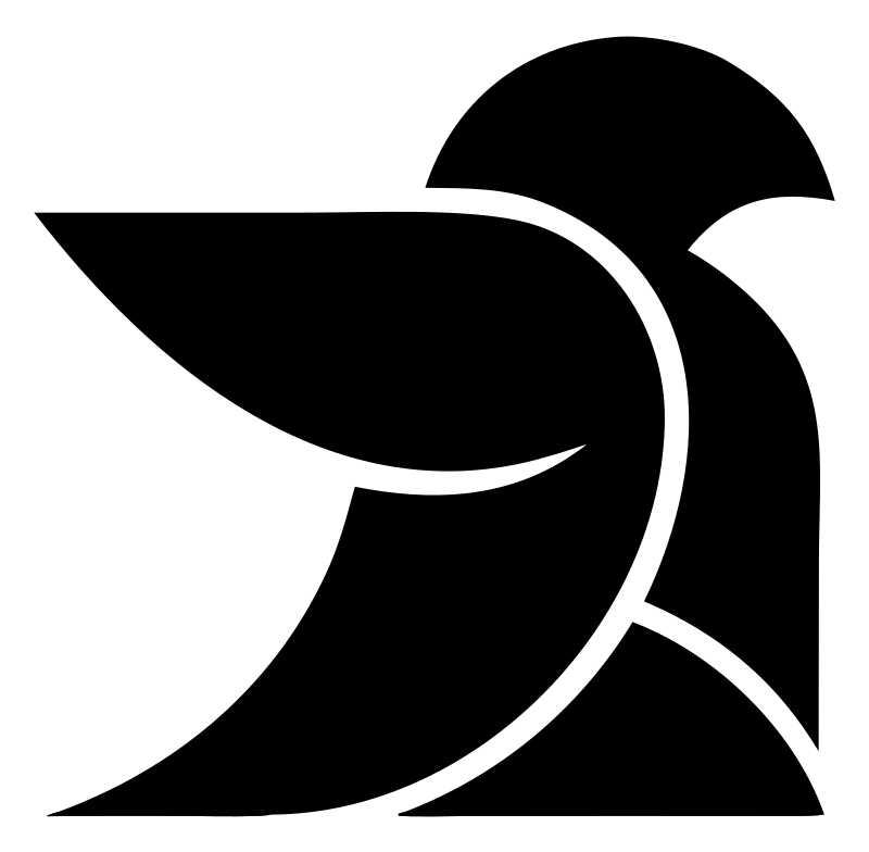 Abstract Dove Curve Logo