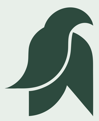 Folded Wing Dove Logo #e8efe9/#2d4a3e