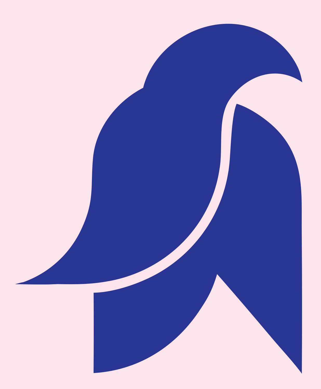 Folded Wing Dove Logo #fce4ec/#283593