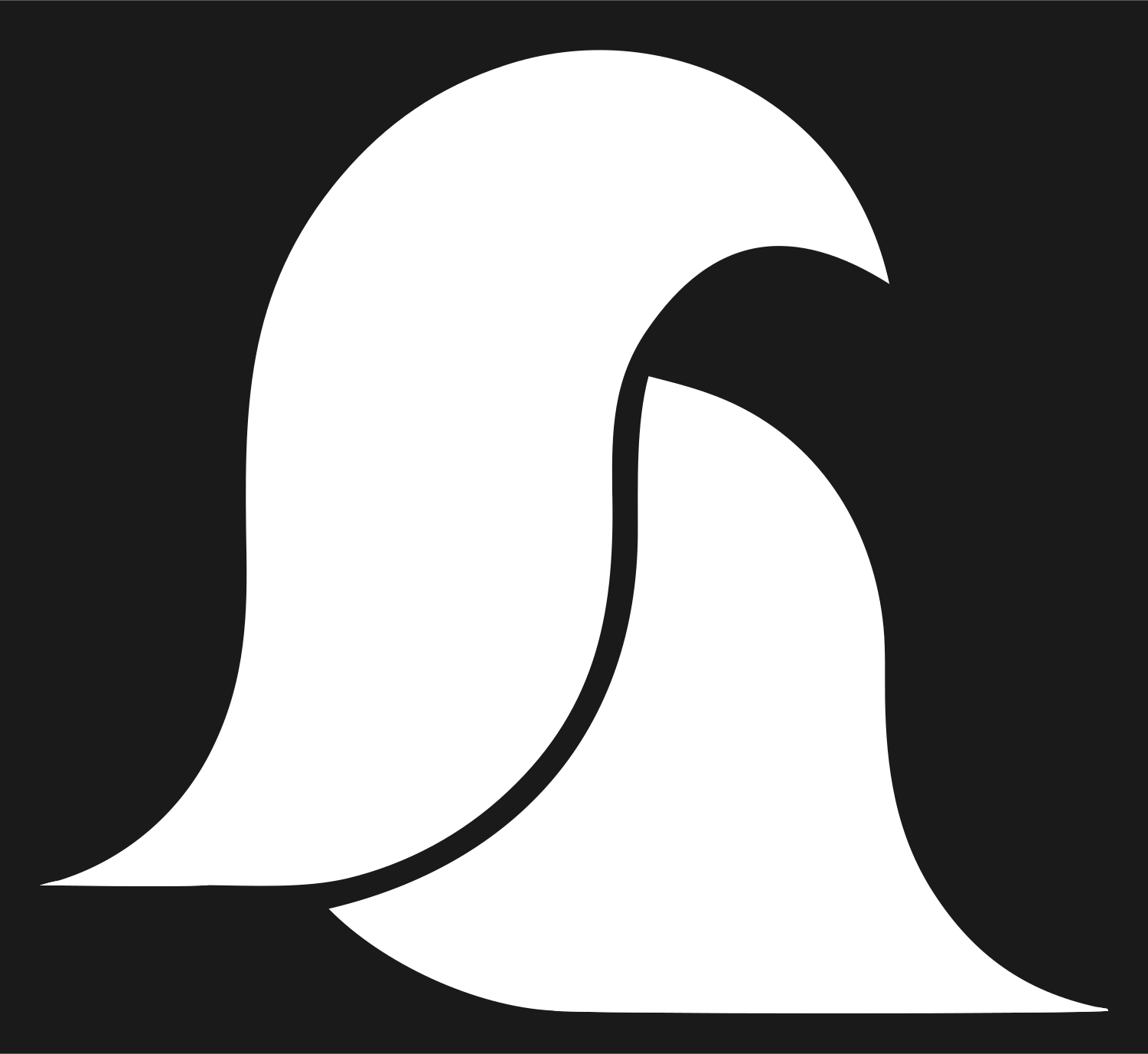 Double Wave Dove Logo #1a1a1a/#ffffff