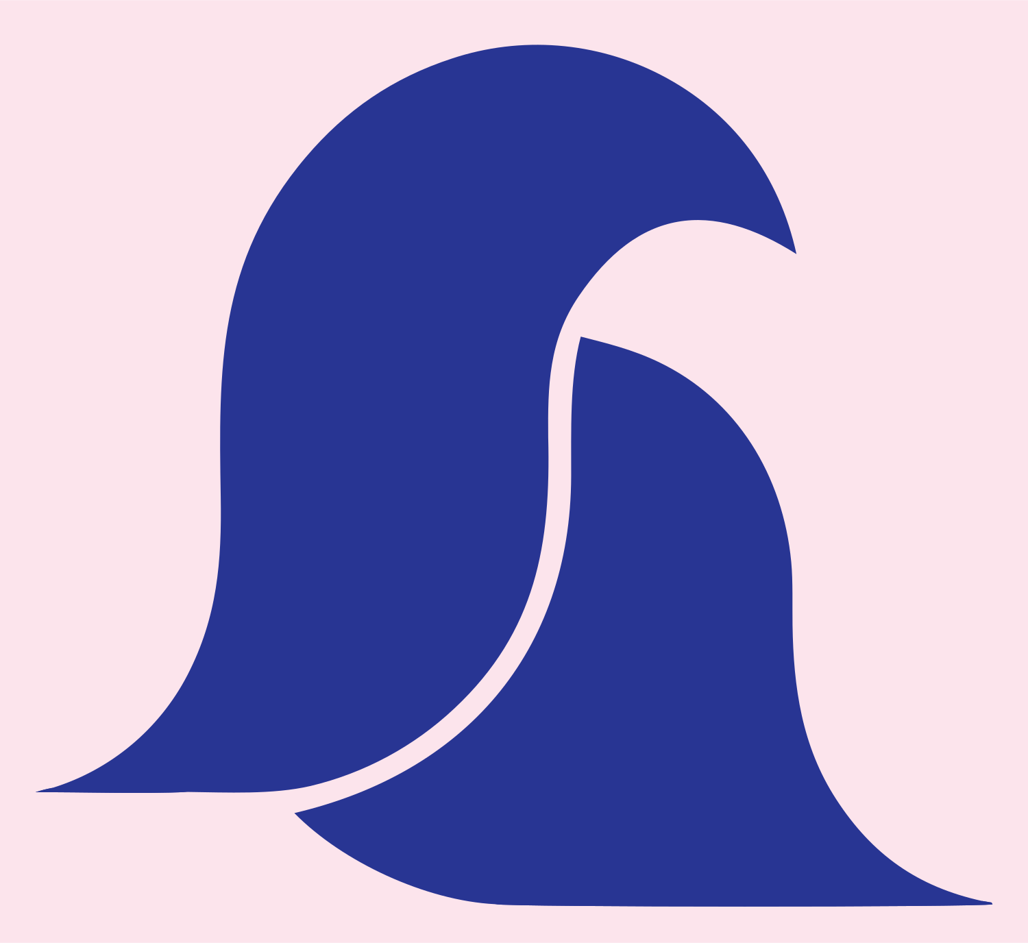 Double Wave Dove Logo #fce4ec/#283593