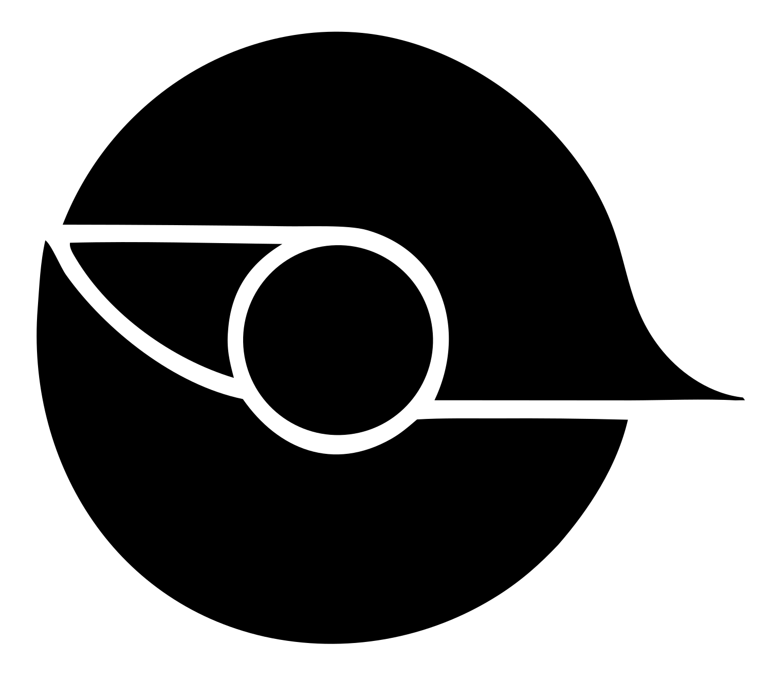 Dove Circle Orbit Logo #ffffff/#000000