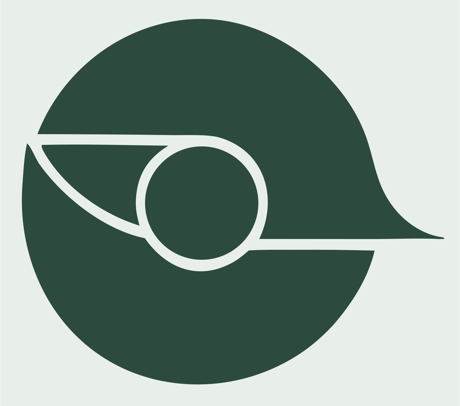 Dove Circle Orbit Logo #e8efe9/#2d4a3e
