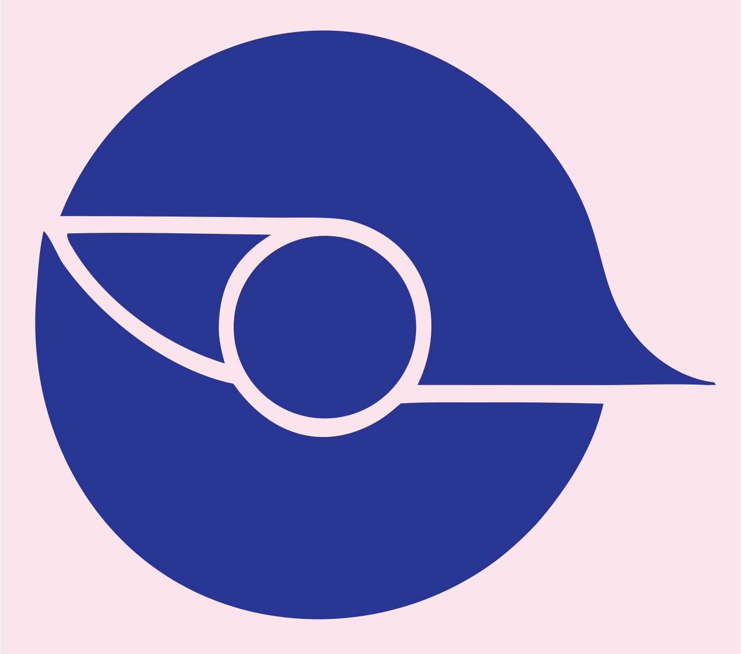 Dove Circle Orbit Logo #fce4ec/#283593