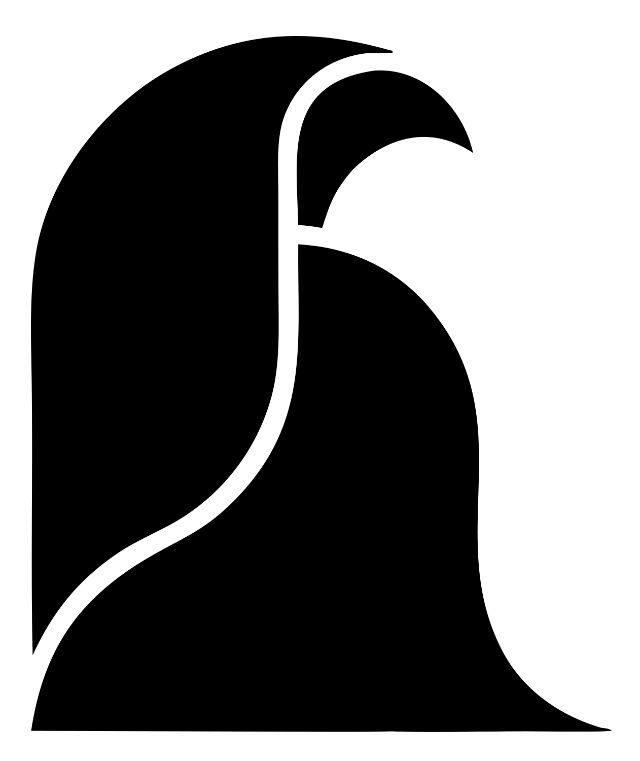 Hooded Falcon Bird Logo #ffffff/#000000