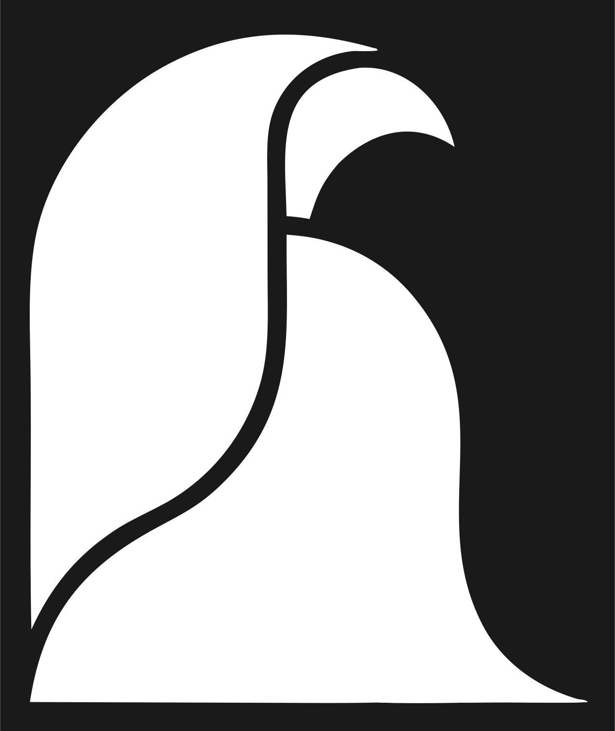 Hooded Falcon Bird Logo #1a1a1a/#ffffff