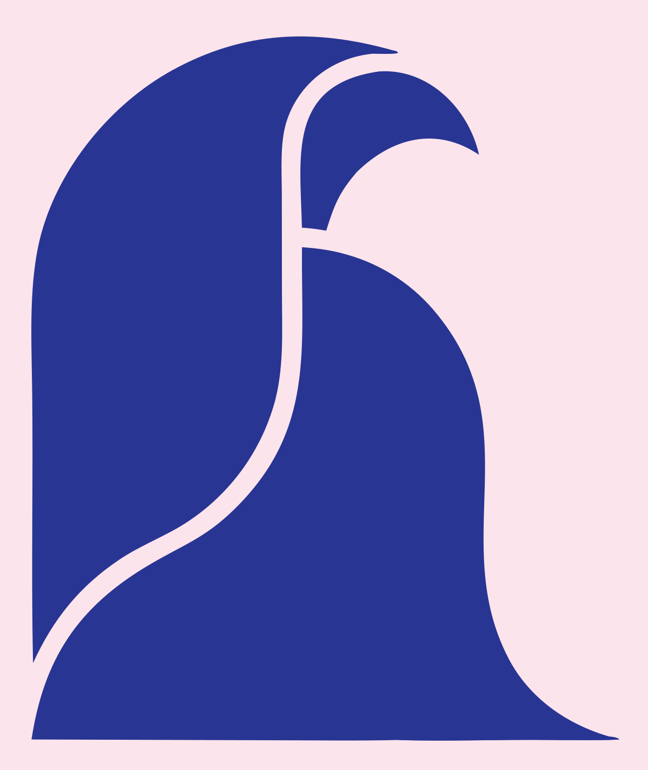 Hooded Falcon Bird Logo #fce4ec/#283593