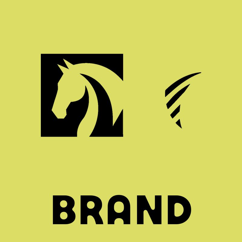 Negative Space Horse Head Logo preview