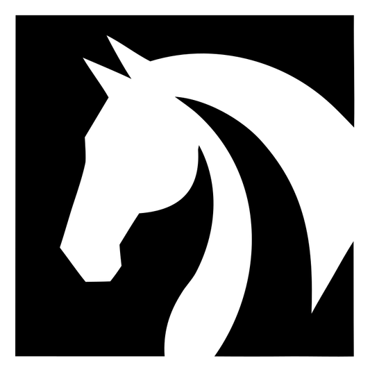Negative Space Horse Head Logo
