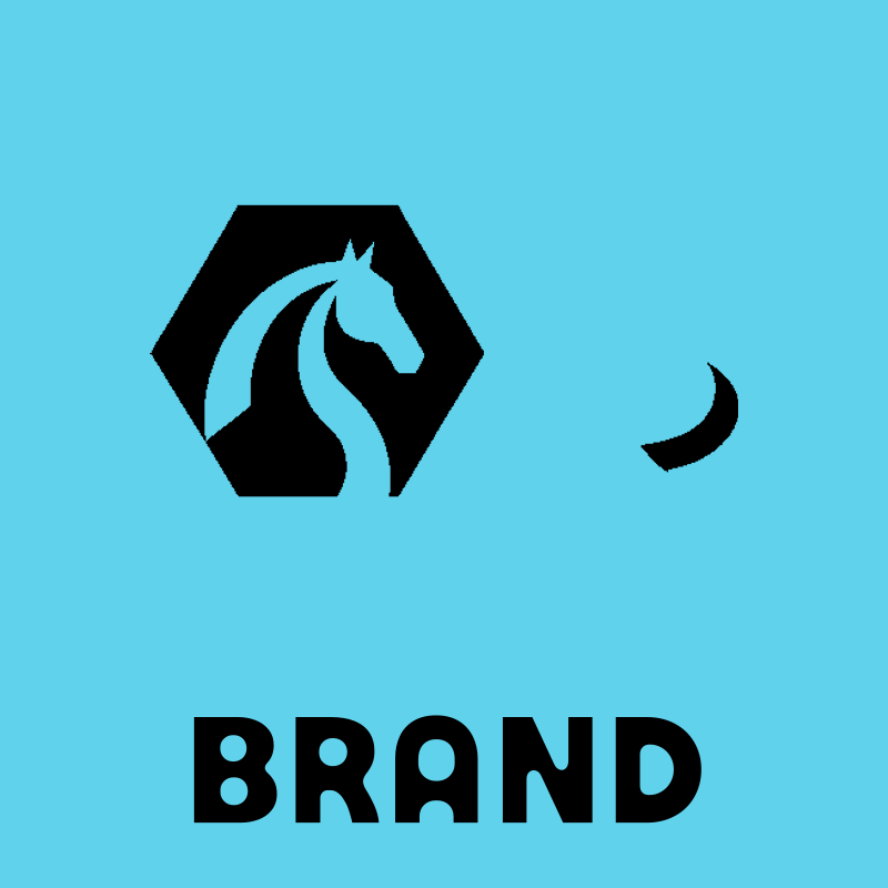 Horse Hexagon Negative Space Logo preview
