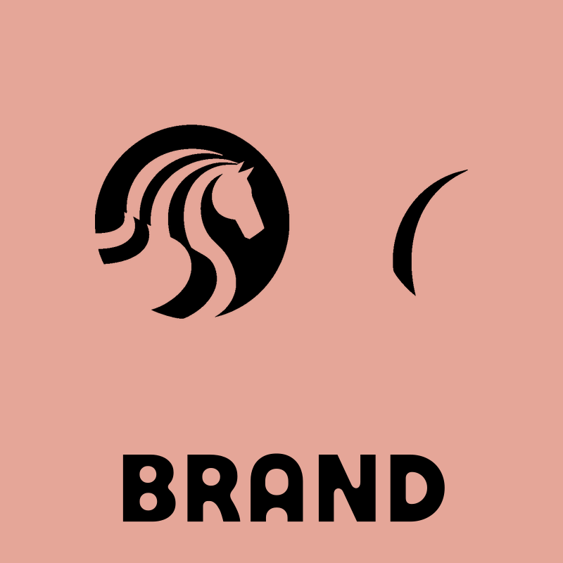 Flowing Mane Horse Circle Logo preview