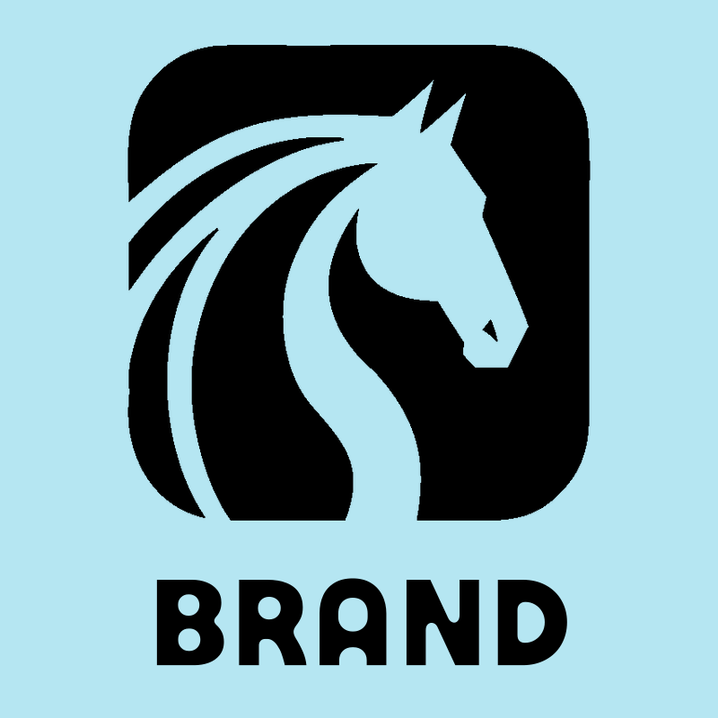 Horse Mane Negative Space Logo preview