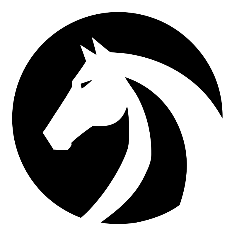 Horse Head Badge Logo