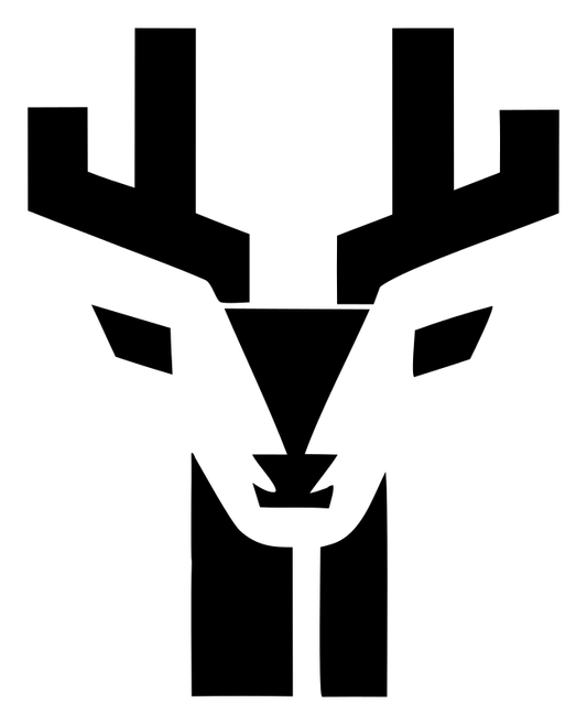 Brutalist Deer Head Logo