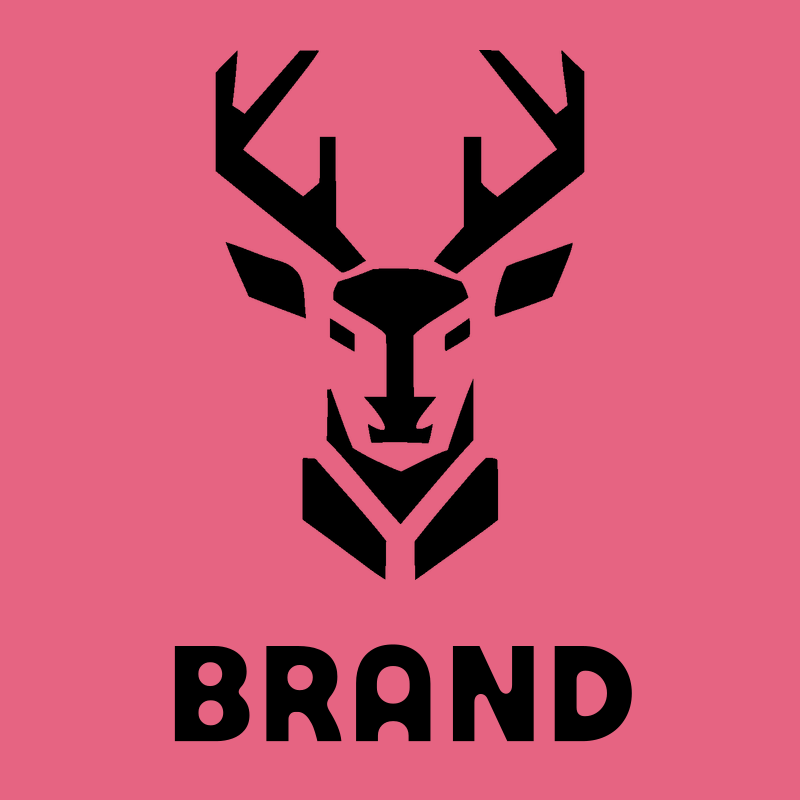 Geometric Stag Face Logo preview