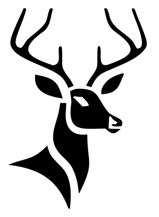 Stag Portrait Silhouette Logo