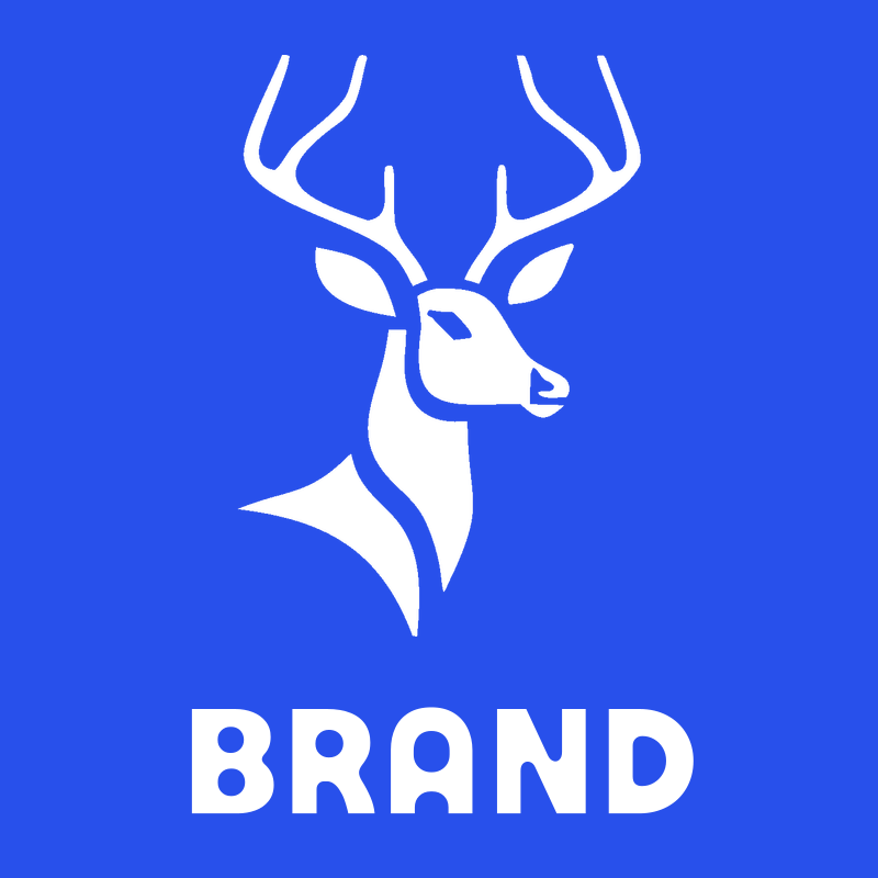 Stag Portrait Silhouette Logo preview