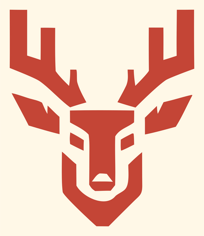 Angular Deer Antler Logo #fff8e7/#c44536