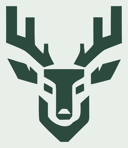 Angular Deer Antler Logo #e8efe9/#2d4a3e