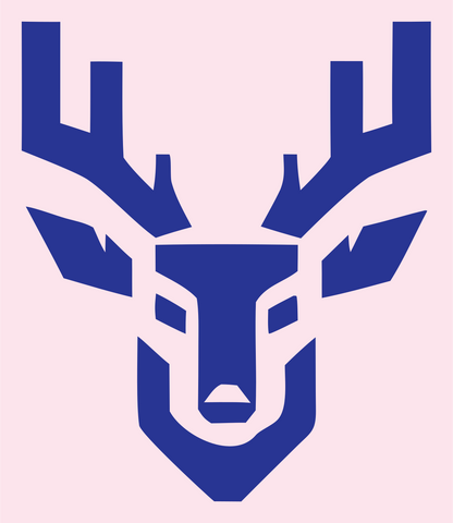 Angular Deer Antler Logo #fce4ec/#283593