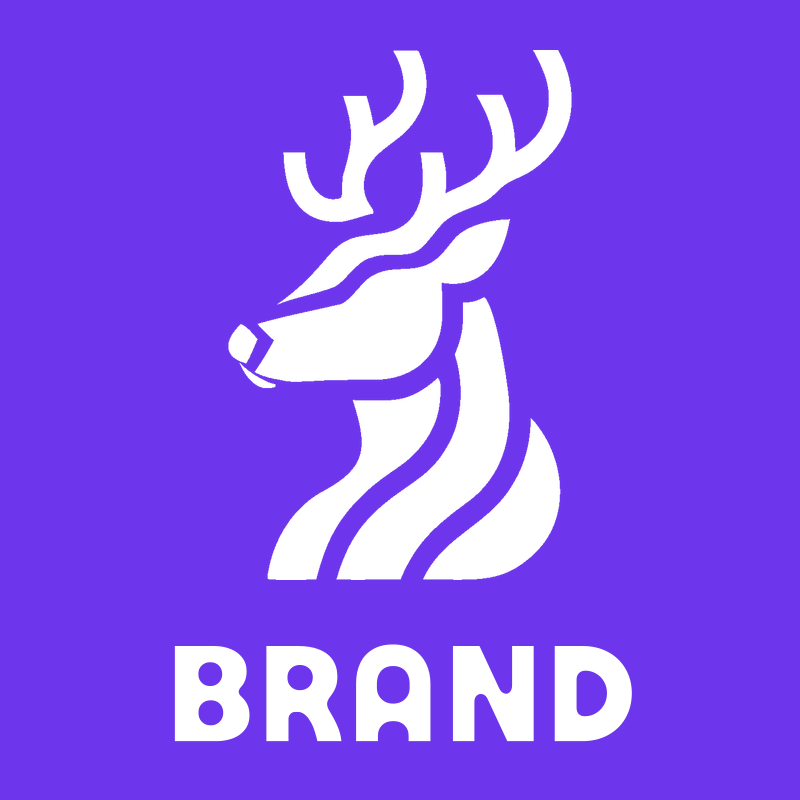 Stag Profile Brutalist Logo preview