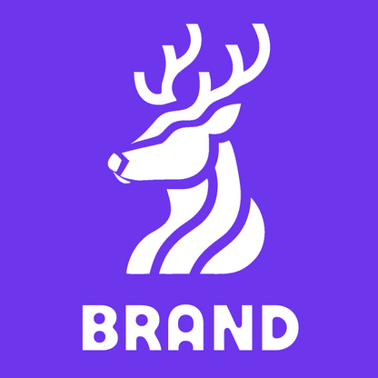 Stag Profile Brutalist Logo preview