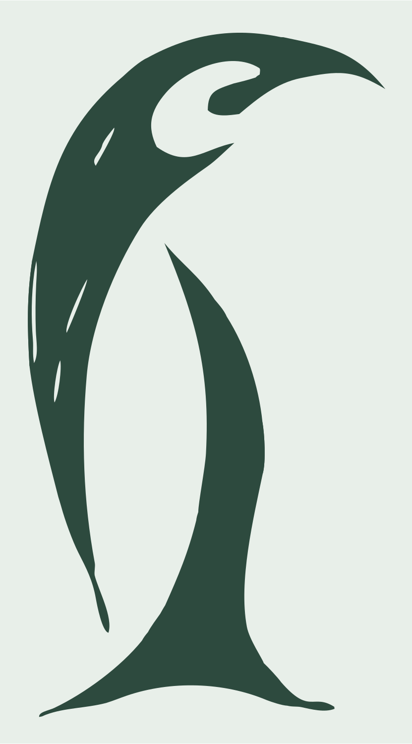 Hand-Drawn Penguin Logo #e8efe9/#2d4a3e