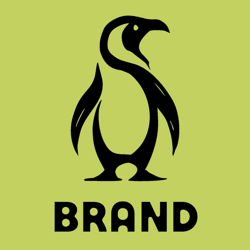 Bold Penguin Silhouette Logo preview