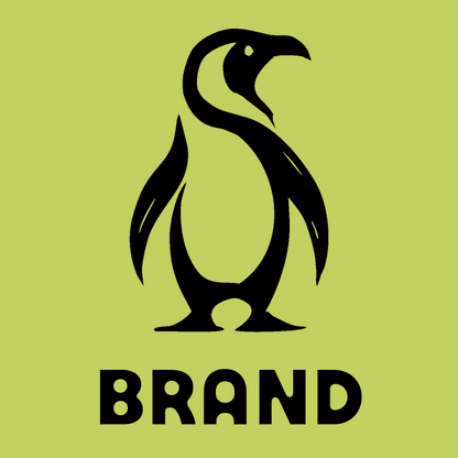Bold Penguin Silhouette Logo preview