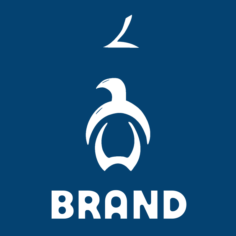 Brushstroke Penguin Emblem Logo preview