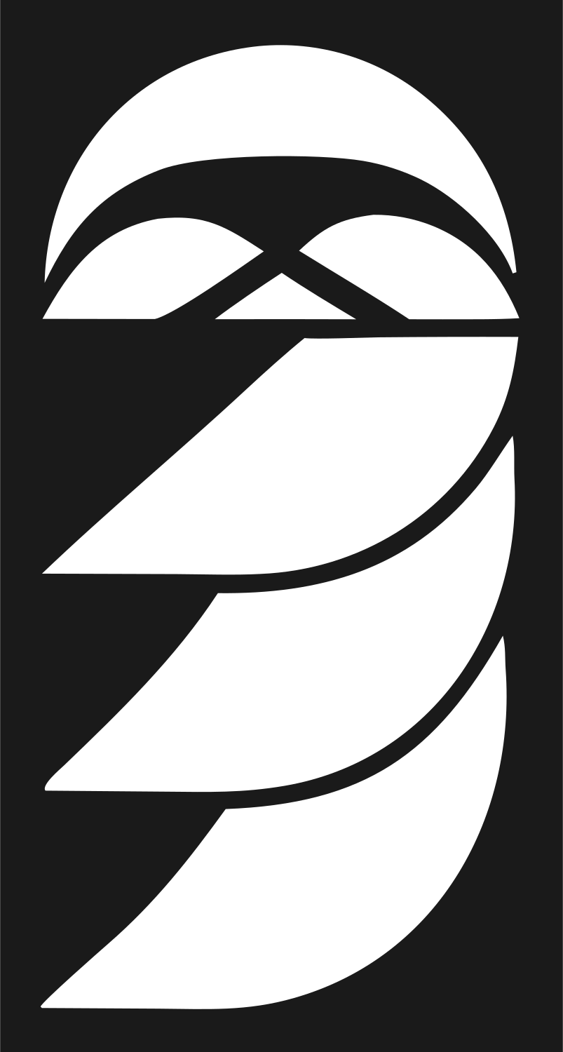 Layered Sloth Face Logo #1a1a1a/#ffffff