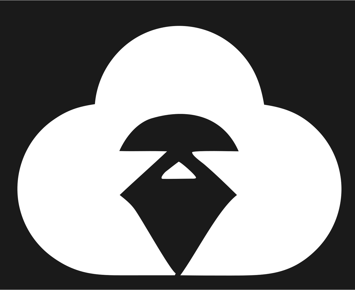 Sloth Cloud Silhouette Logo #1a1a1a/#ffffff