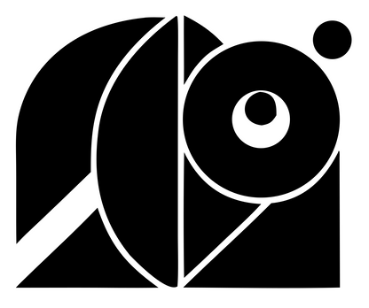 Sloth Eye Circle Logo #ffffff/#000000
