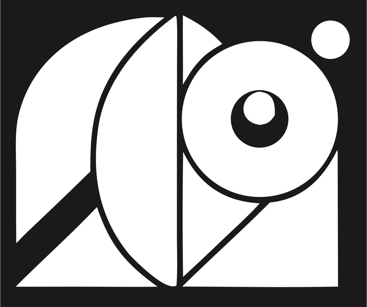 Sloth Eye Circle Logo #1a1a1a/#ffffff