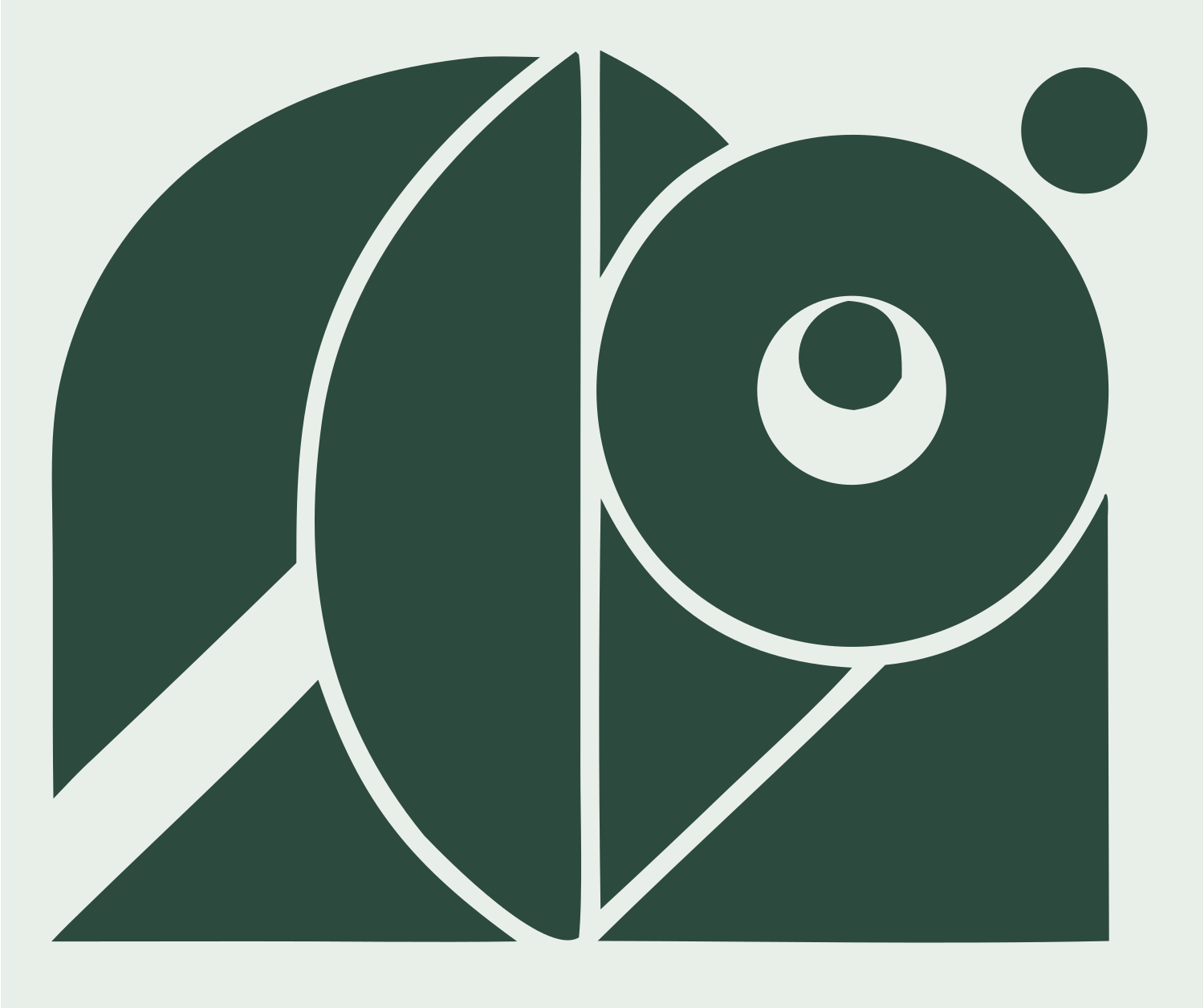 Sloth Eye Circle Logo #e8efe9/#2d4a3e
