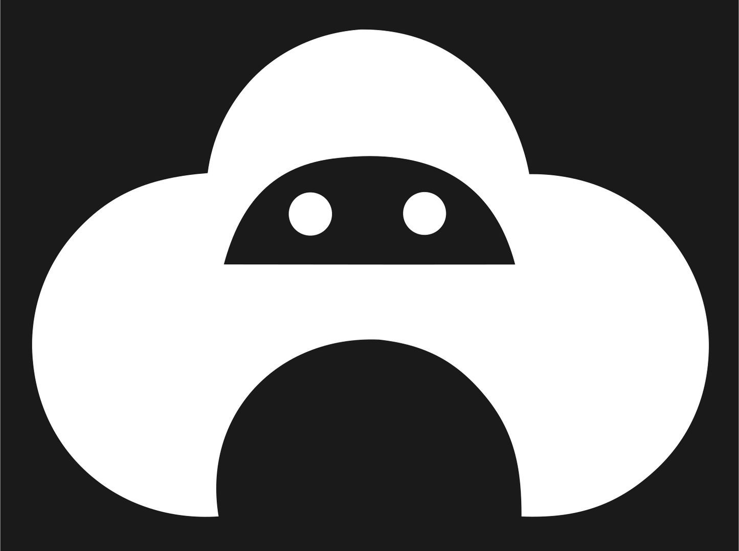 Cloud Ninja Sloth Logo #1a1a1a/#ffffff