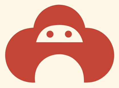 Cloud Ninja Sloth Logo #fff8e7/#c44536