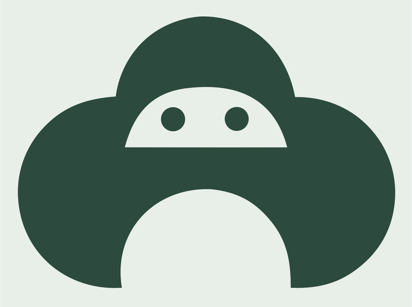Cloud Ninja Sloth Logo #e8efe9/#2d4a3e