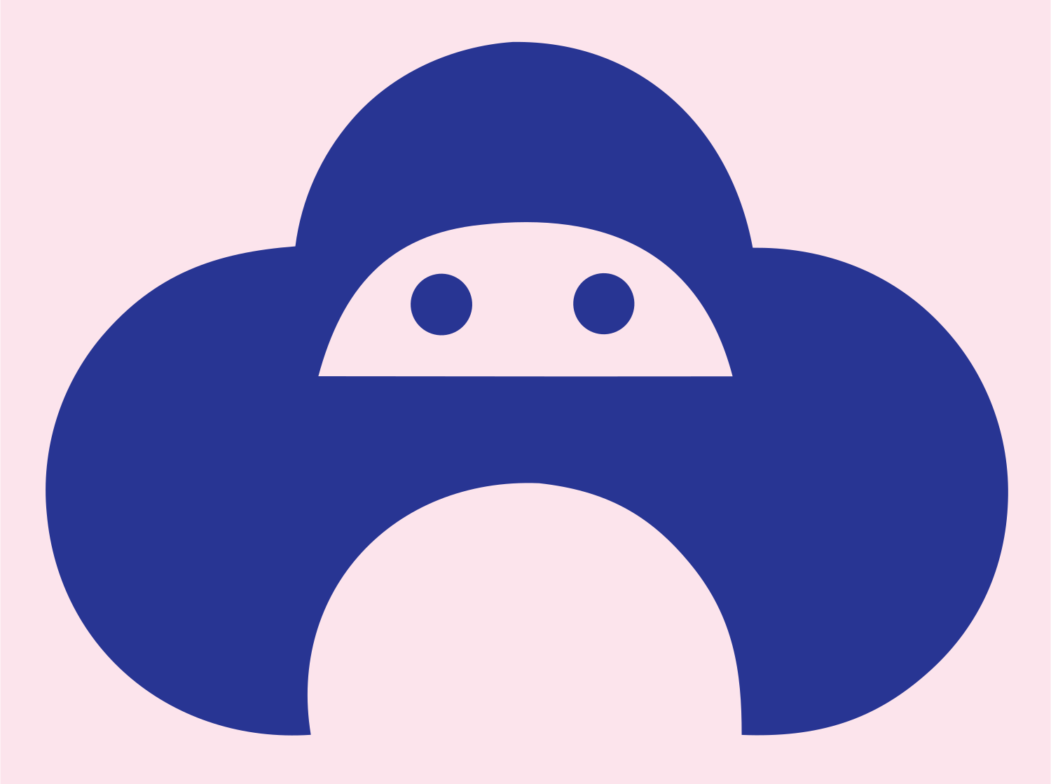 Cloud Ninja Sloth Logo #fce4ec/#283593
