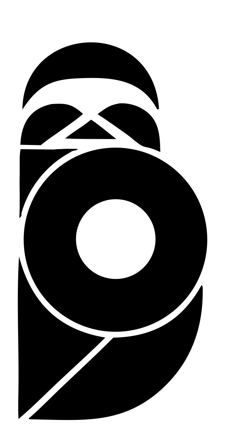 Sloth Overlap Stack Logo #ffffff/#000000