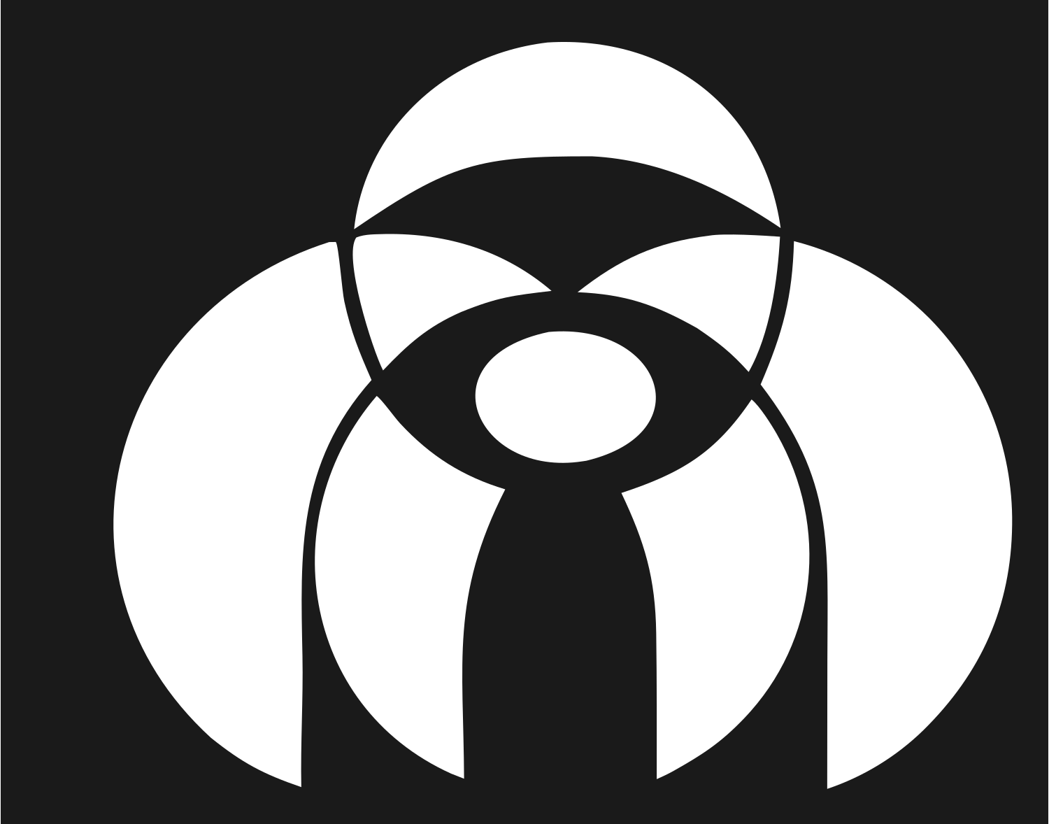 Three Circle Sloth Logo #1a1a1a/#ffffff