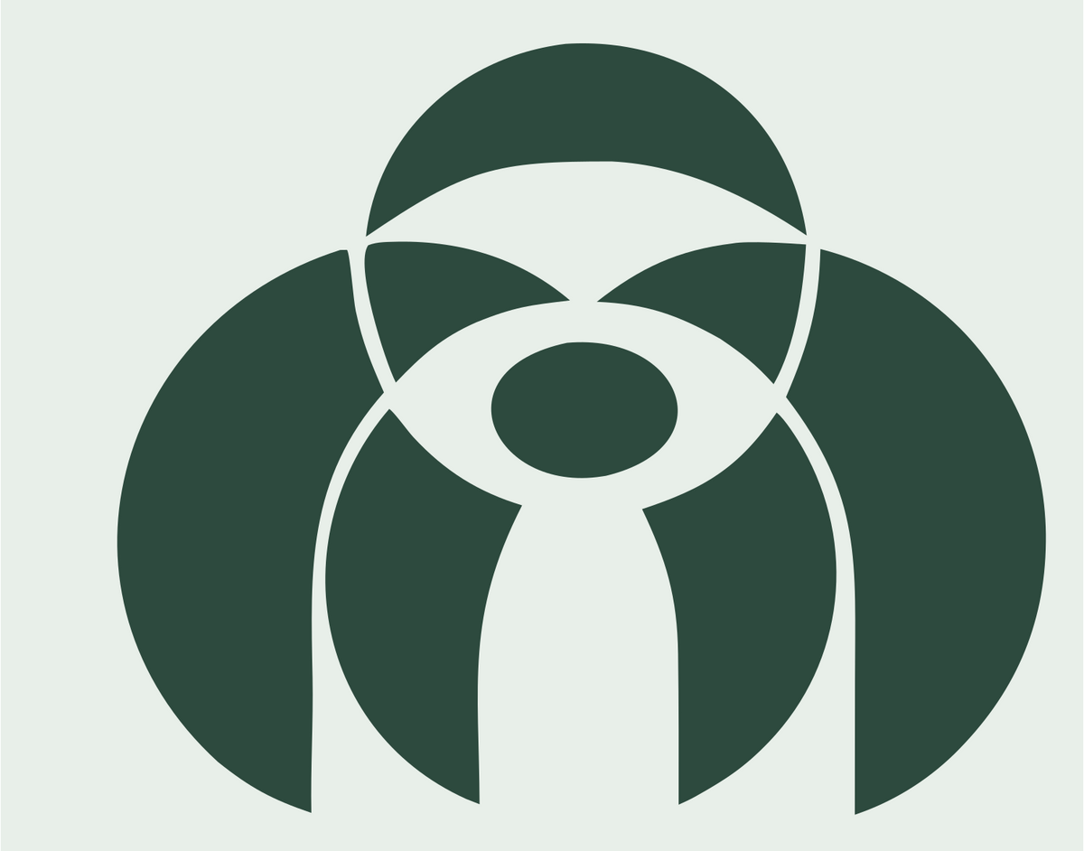 Three Circle Sloth Logo #e8efe9/#2d4a3e