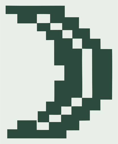 8-Bit Falling Leaf Logo #e8efe9/#2d4a3e