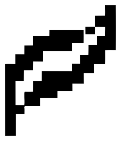 Pixel Feather Logo #ffffff/#000000
