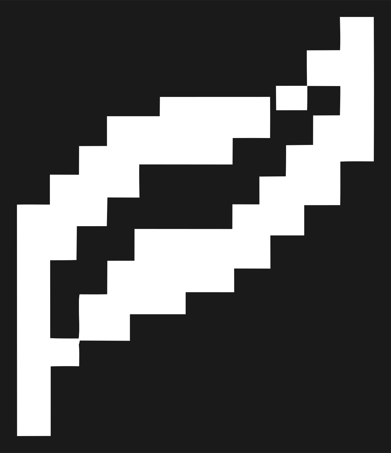 Pixel Feather Logo #1a1a1a/#ffffff