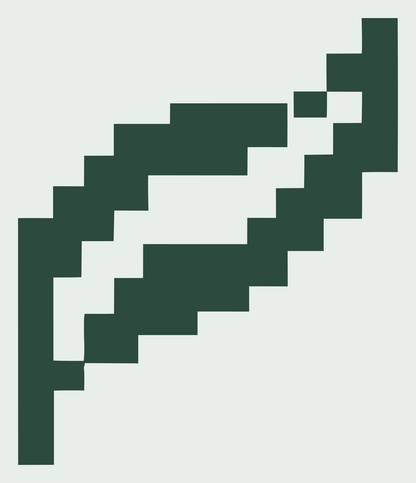 Pixel Feather Logo #e8efe9/#2d4a3e