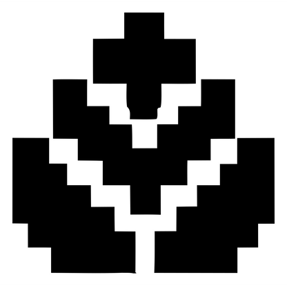 Pixel Lotus Flower Logo #ffffff/#000000